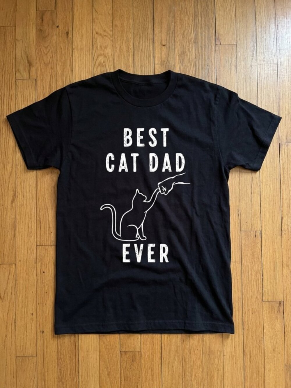 Best Cat Dad Ever Cat Daddy Paw Fist Bump Meow T-Shirt